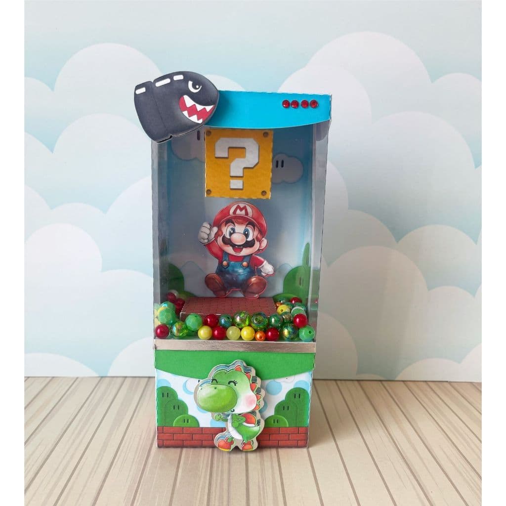 ✨ Caixa Cenário Luxo 3D - Super Mario Bros - Papelaria Personalizada - Lembrancinha de Festa
