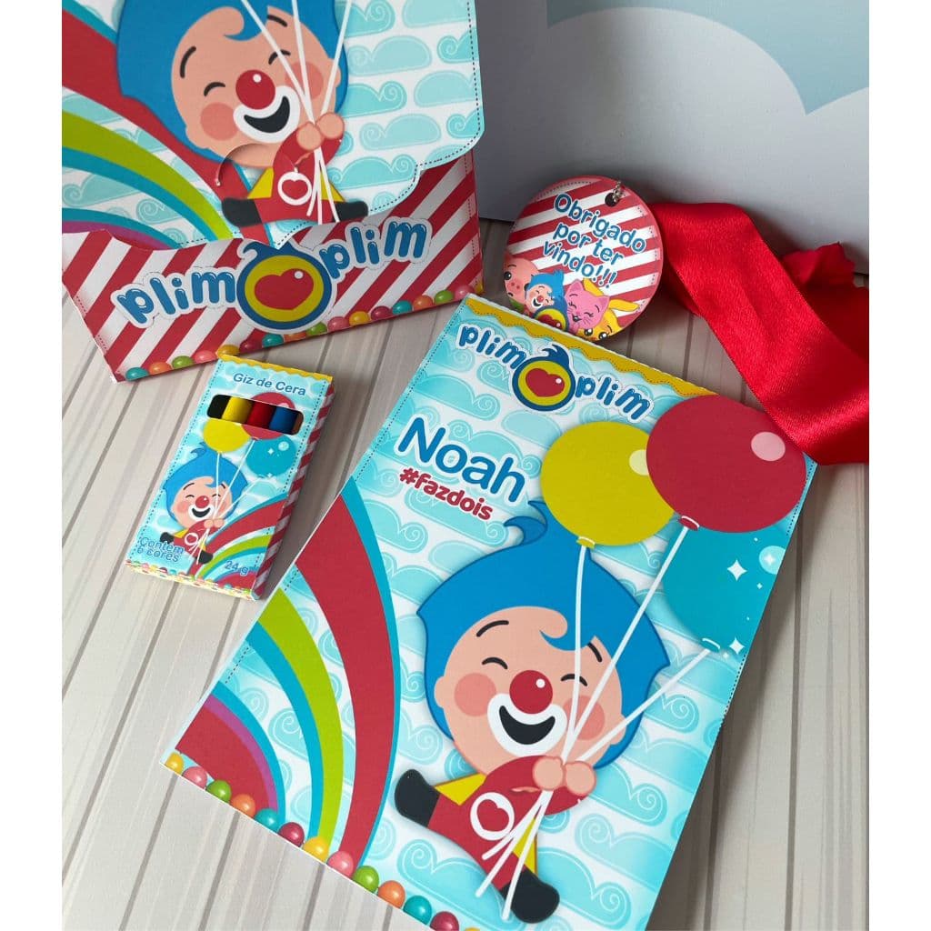 ✨Lembrancinha de Luxo - Palhaço Plim Plim, Herói do Coração - Papelaria Personalizada - Lembrancinha de Festa
