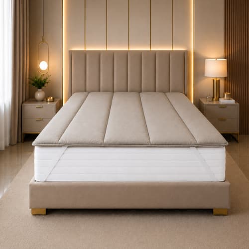 Pillow Top Casal 1,88x1,38 Colchonete para Colchão Extra Macio Hotel 200 Fios Protetor Premium