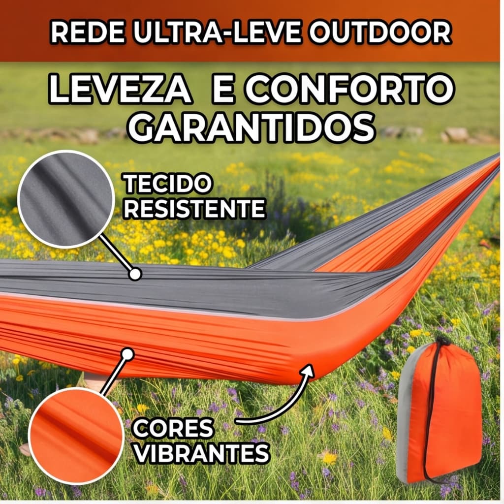 Rede Portátil Ultraleve para Praia Parque Descanso ao Ar Livre