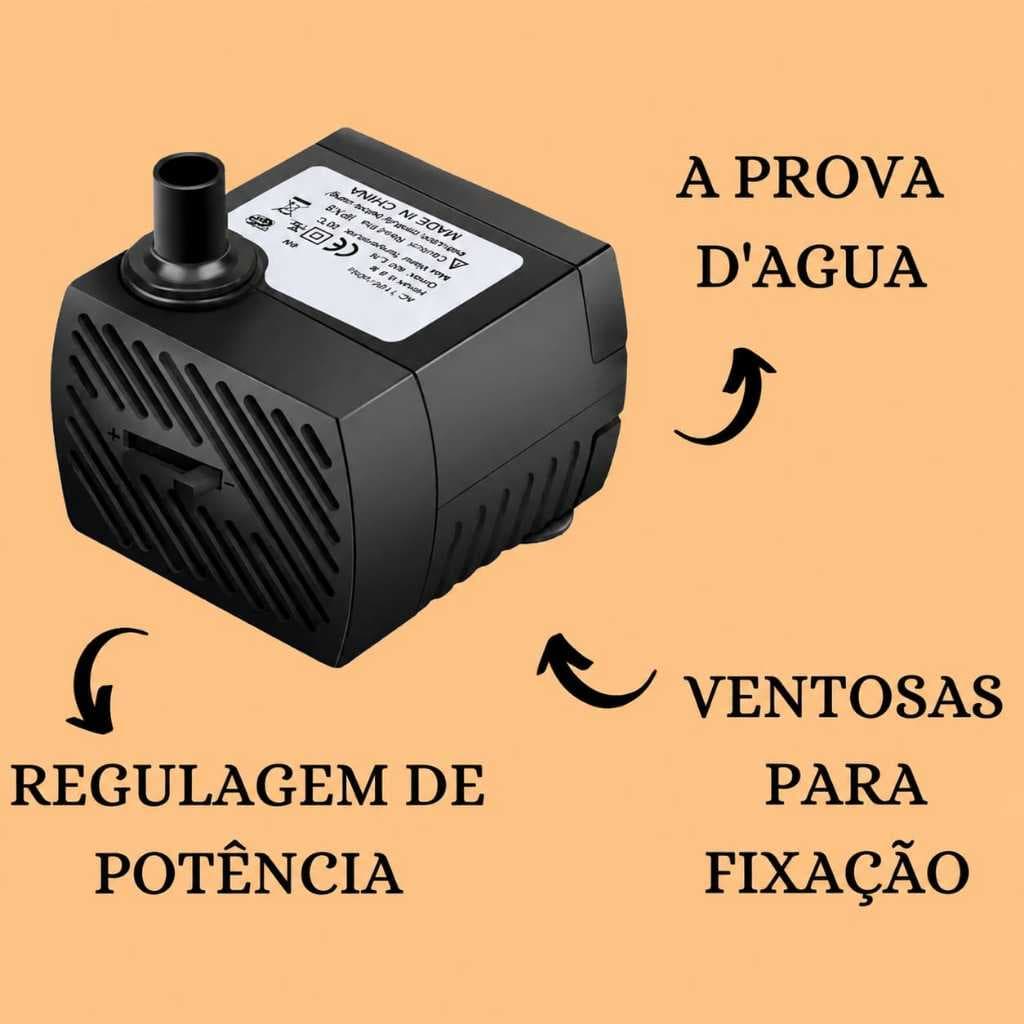 Bombinha De Água Submersa Bebedouro Pet  Motor Fonte Aquário Bomba 127/22V