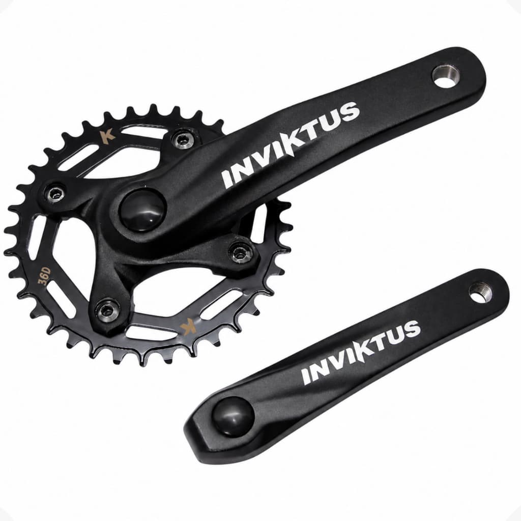 Pedivela Single Inviktus Alumínio 170mm Coroa Removível 36 Dentes MTB Gravel Bike Transmissão 1X XC Bikepacking