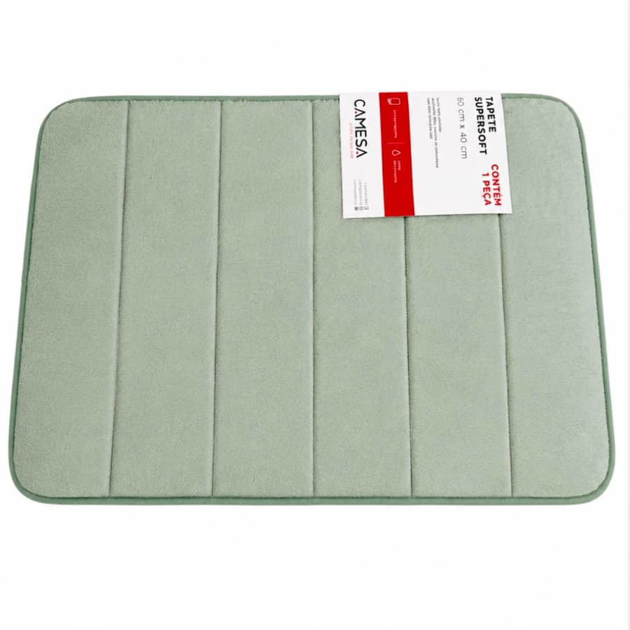 Tapete de banheiro supersoft macio antiderrapante confortavel absorvente 60cmx40cm