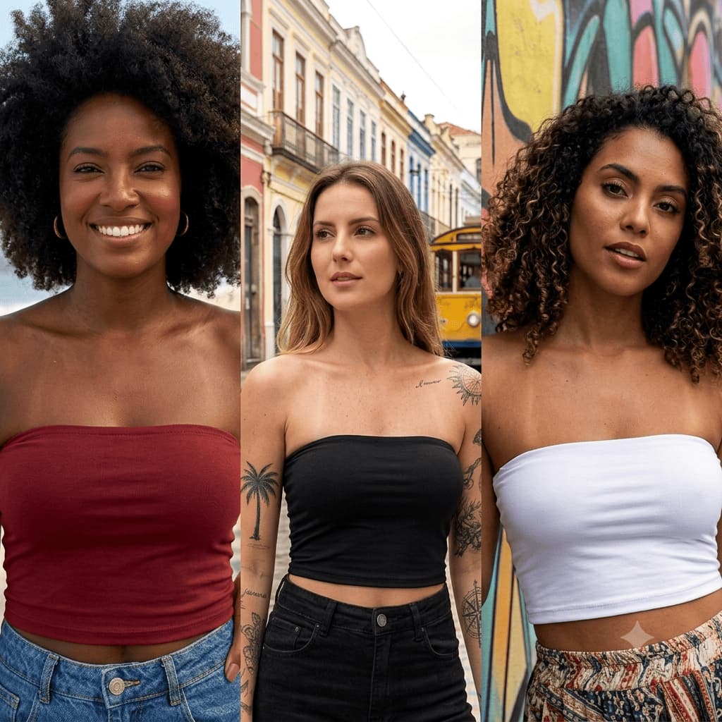 Kit Cropped Top Tube Tomara que Caia Várias Cores