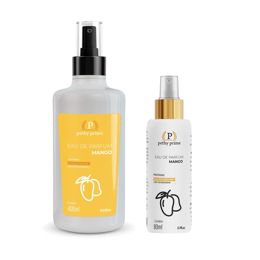 Eau de Parfum Mango Pethy Prime 400ml | Perfume Pet Frutado e Sofisticado para Cães e Gatos
