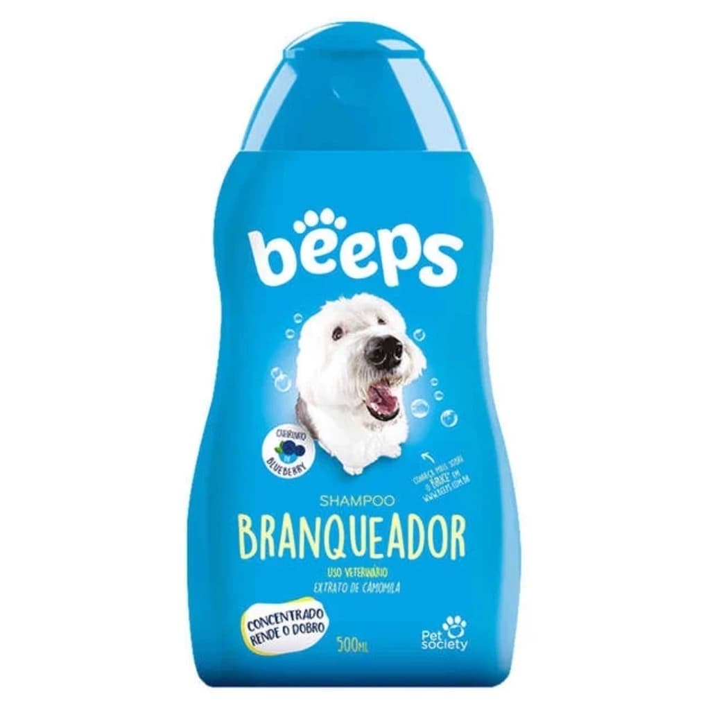 Shampoo Beeps Branqueador para Cães 500ml | Pet Society
