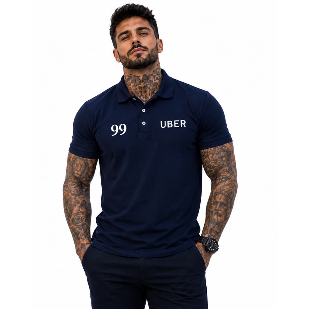 camisa polo uniformes motorista camiseta uber