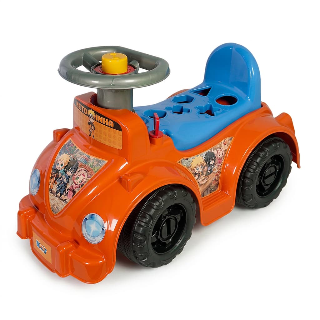 Quadriciclo Andador Infantil Ketokinha Ninja com Buzina, Formas de Encaixar e Porta-Objetos até 16 kg | QUEEN SHOP