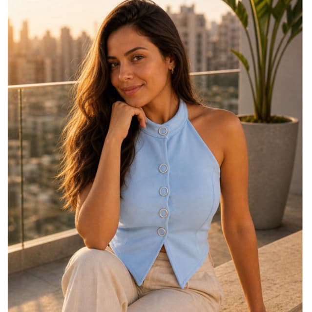 Cropped Top Neoprene Urban Chic Feminino | Tecido Tecnológico Premium Verão 2026