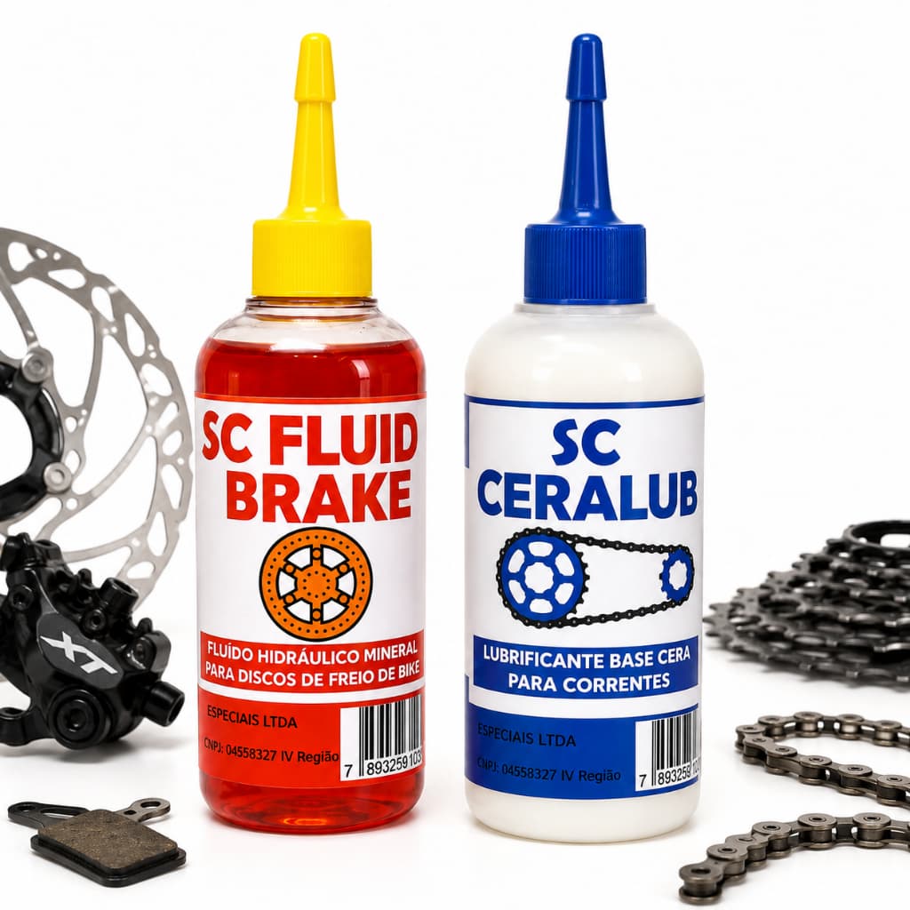 Óleo Mineral Freio Hidráulico Disco Bike + Cera P/ Corrente