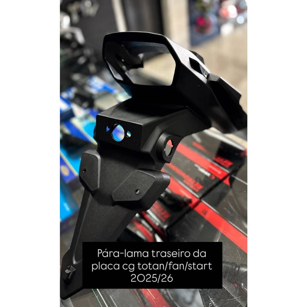 PARALAMA TRASEIRO DA PLACA CG/TITAN/FAN/START 2025/26