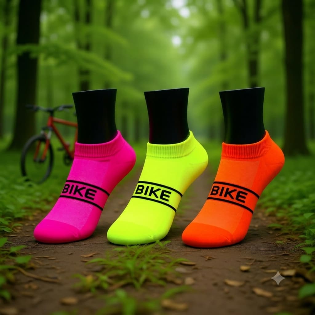 Kit 3 Pares Meia Feminina Soquete Cano Curto Bike Masculina Ciclismo Esportes Dia a Dia