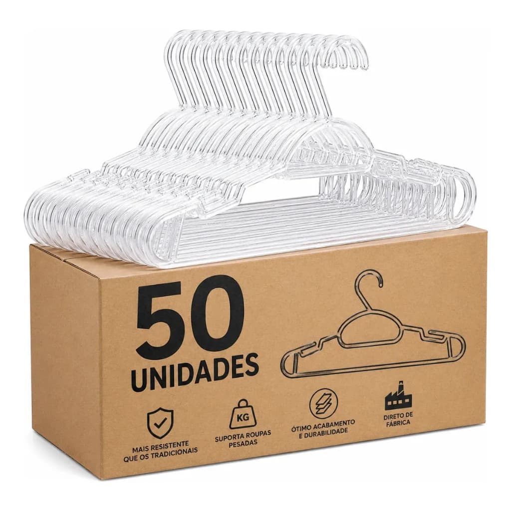 KIT 50 CABIDES ACRÍLICO CRISTAL TRANSPARENTE REFORÇADO 8 MM