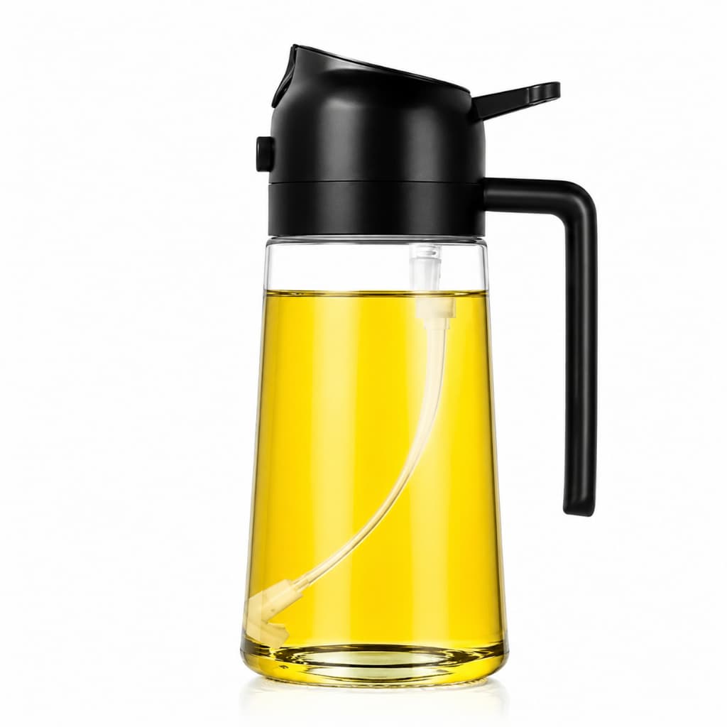 Borrifador de Azeite e Vinagre 470ml Vidro Galheteiro Dosador Spray Pulverizador Dispenser para Óleo e Temperos