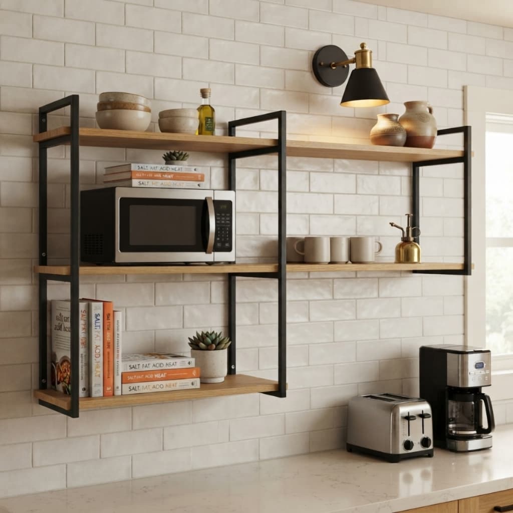 Prateleira Industrial Tripla 150x40x84cm para Micro-ondas, Forno Elétrico e Eletrodomésticos