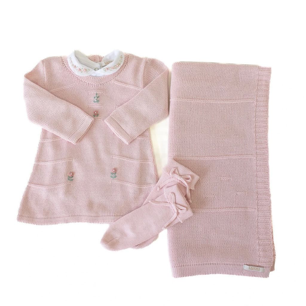 Saída De Maternidade Rosa Menina Flora Bebê Recém Nascida Leve Conjunto Macacão Casaquinho Manta