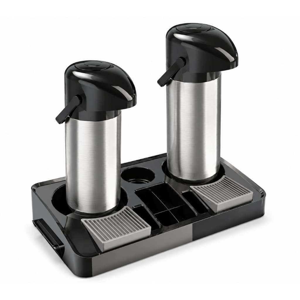 Kit 2 Garrafas Térmicas Pressão Verona Inox 1 L+ Bandeja Organizadora Servere II- Unitermi