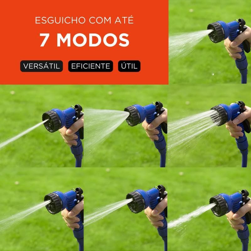 Esguicho Para Mangueira Jardim 7 Jatos Bico-Bico de mangueira de jardim15m