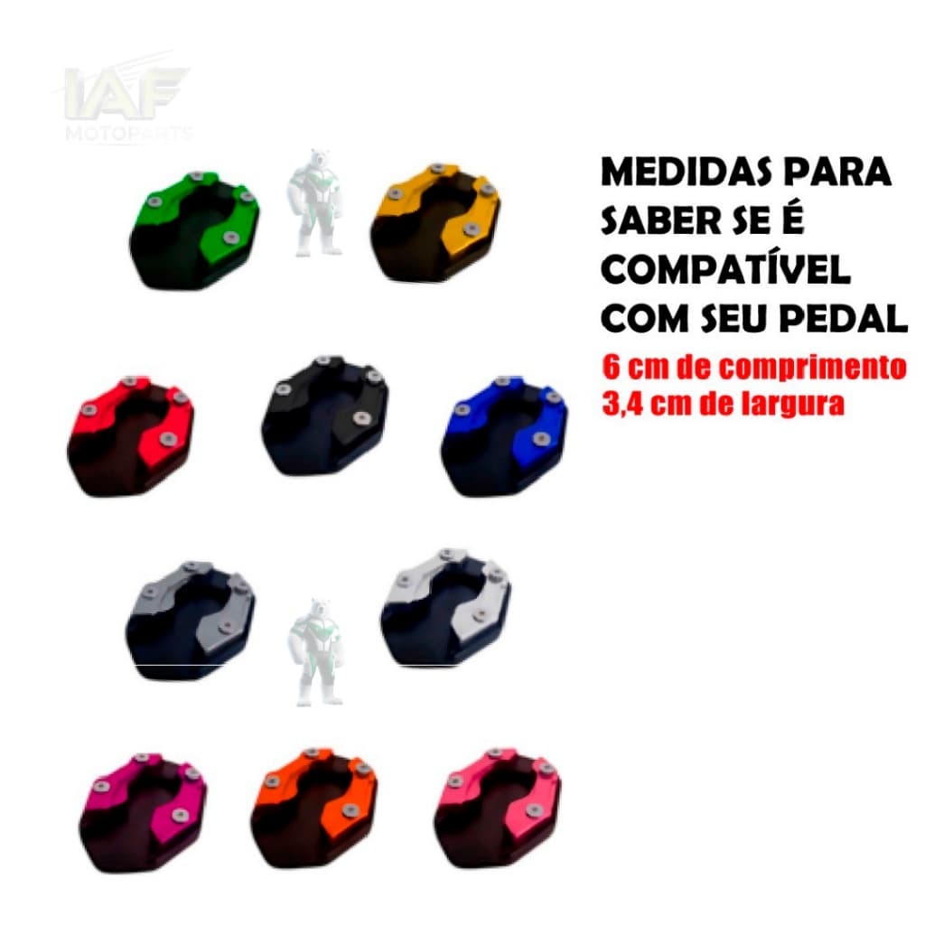 PROTETOR ESPORTIVO DESCANSO LATERAL PARA MOTO - ANTI-DERRAPANTE EXTENSOR DE PÉS
