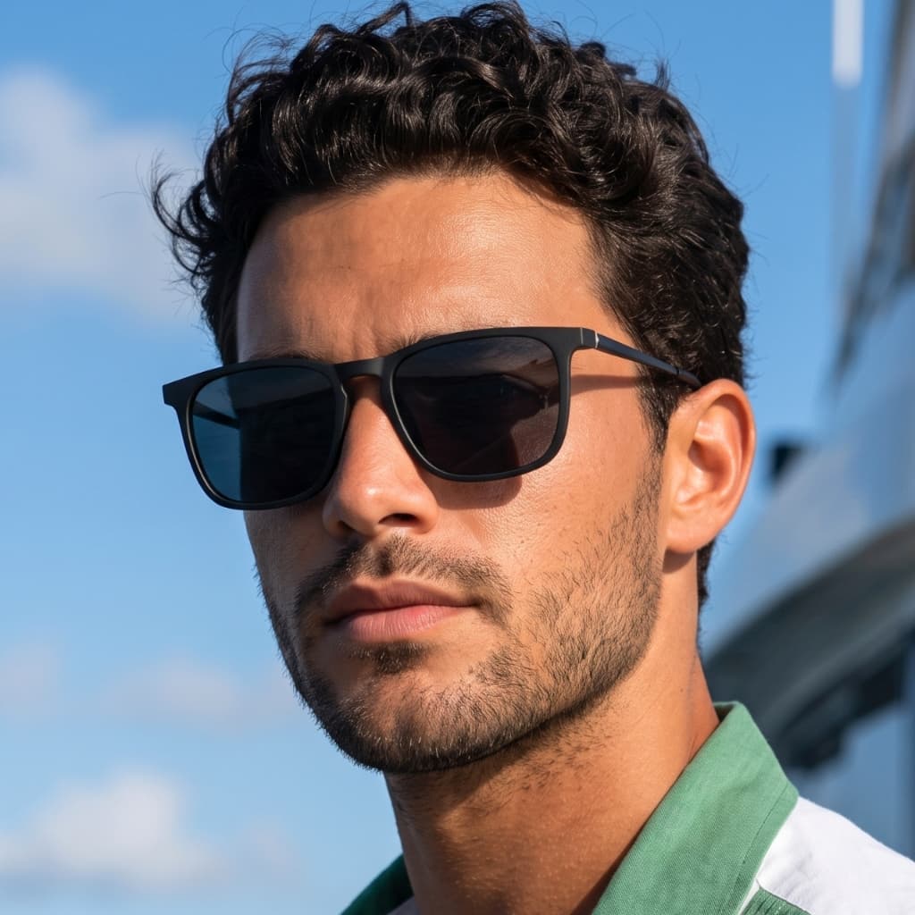Óculos de Sol Quadrado Escuro Premium Preto Classico Vintage Moda Oldmoney uv400 Masculino Feminino