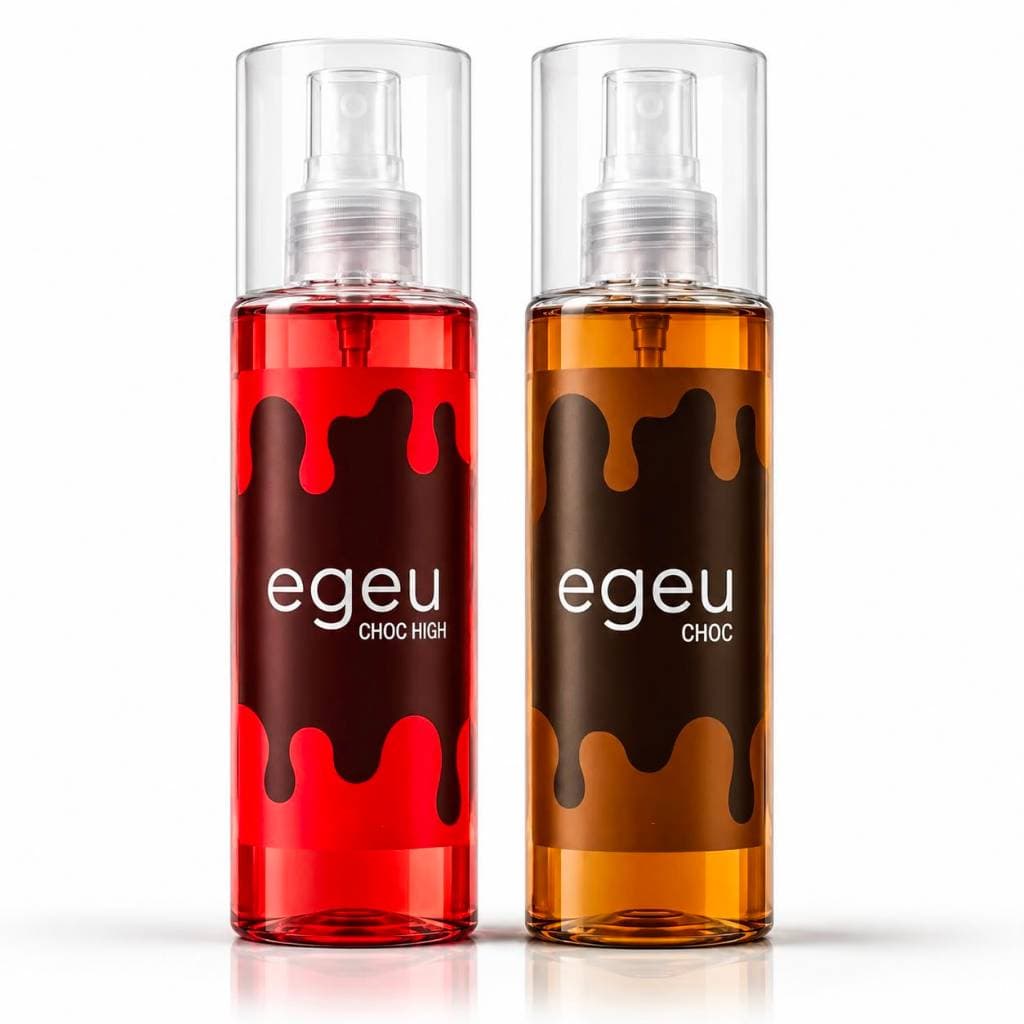 Dupla de Body splash feminino corporal pos banho egeu choc e choc high 100ml - Cheirinho de chocolate
