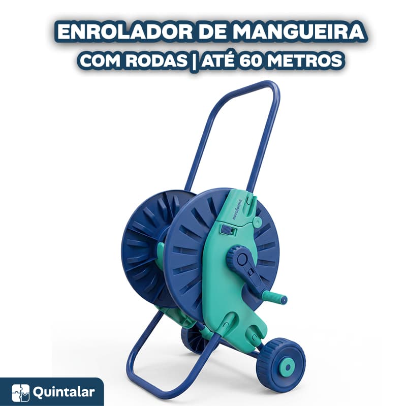 Enrolador de Mangueira com Rodinhas Até 60 metros | FORTLED