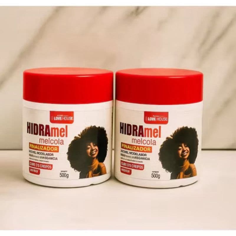 HIDRAmel Mel Cola 500g Gelatina para Cachos 72h Definição Ultra Fitagem Antifrizz Finalizador Hidralise