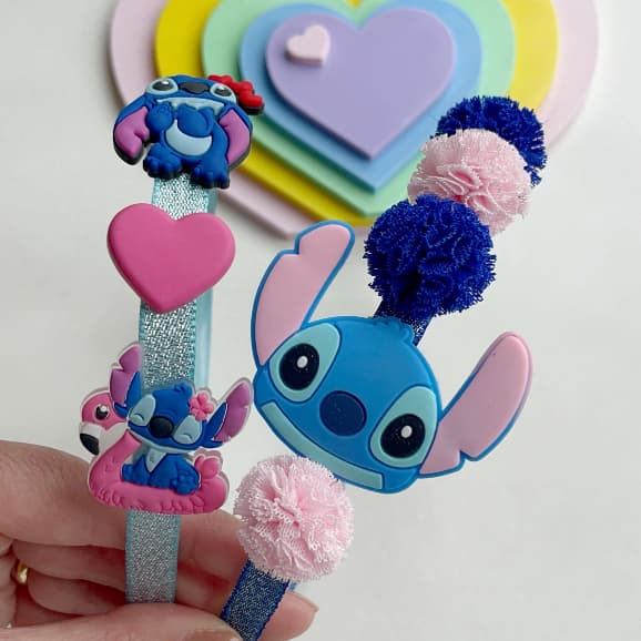Tiara Stitch/Arco de Cabelo Infantil Stitch/Acessório Infantil Stitch