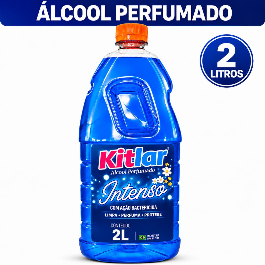 Álcool Perfumado Kitlar 2 Litros Limpeza Piso Banheiro Perfuma Ambientes