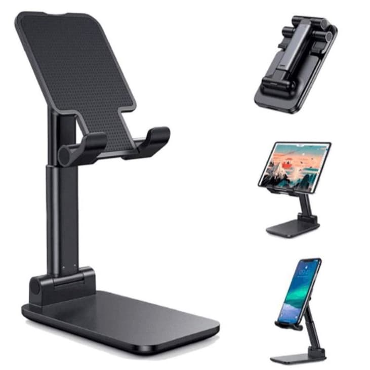 Suporte Celular de Mesa Dobrável 360 Grau Articulado Ajustável Portátil