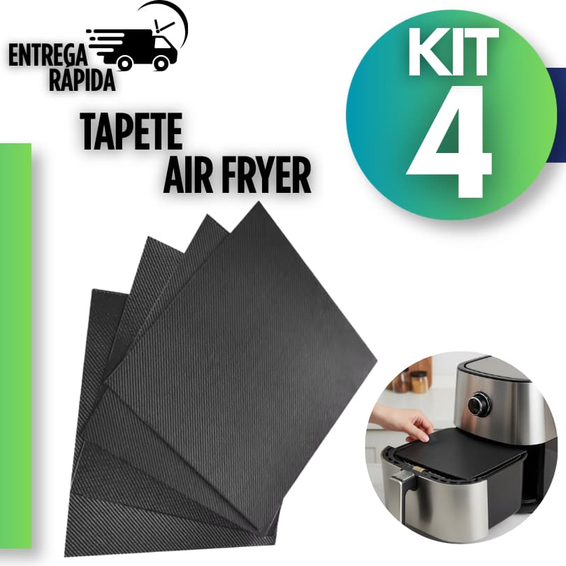 Tapete para Air Fryer Antiaderente Cozimento Sem SujeiraCozimento