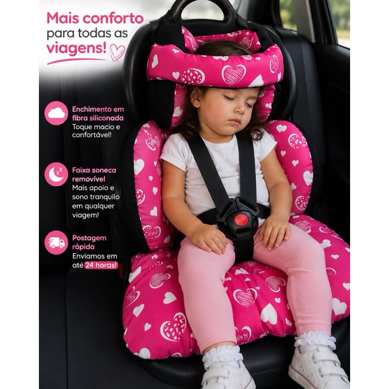 capa para cadeirinha de carro almofadada universal para cadeirinhas de 18 a 36 kg