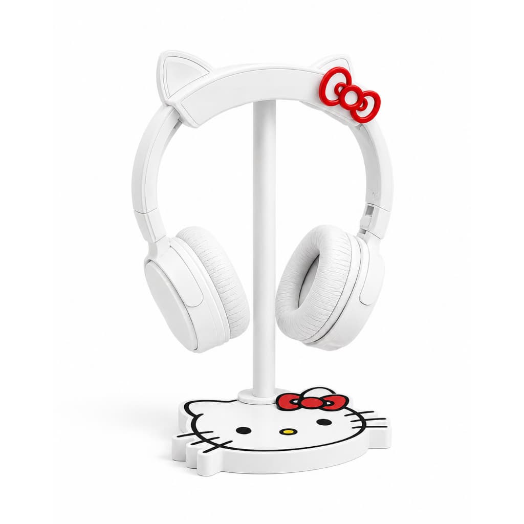 Suporte para Fone de Ouvido Fofo Hello Kitty | Porta Headset Gamer em Impressão 3D