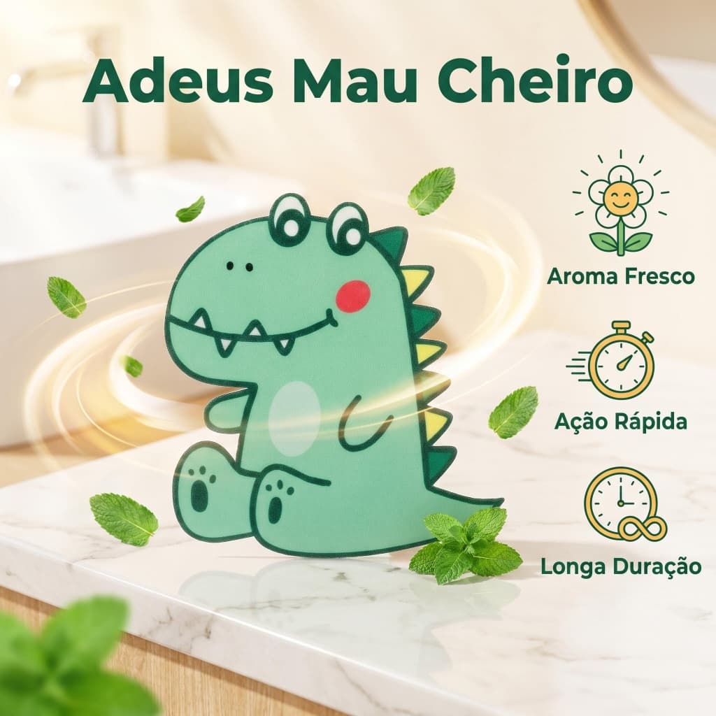 Adesivo Desodorizante Banheiro Decoração Fofa Eliminar Mau Cheiro