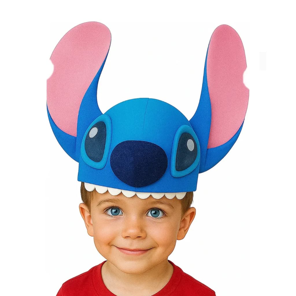 Chapéu Fantasia Stitch em Espuma Premium | Adulto e Infantil | Cosplay | Festa | Carnaval | Teatro