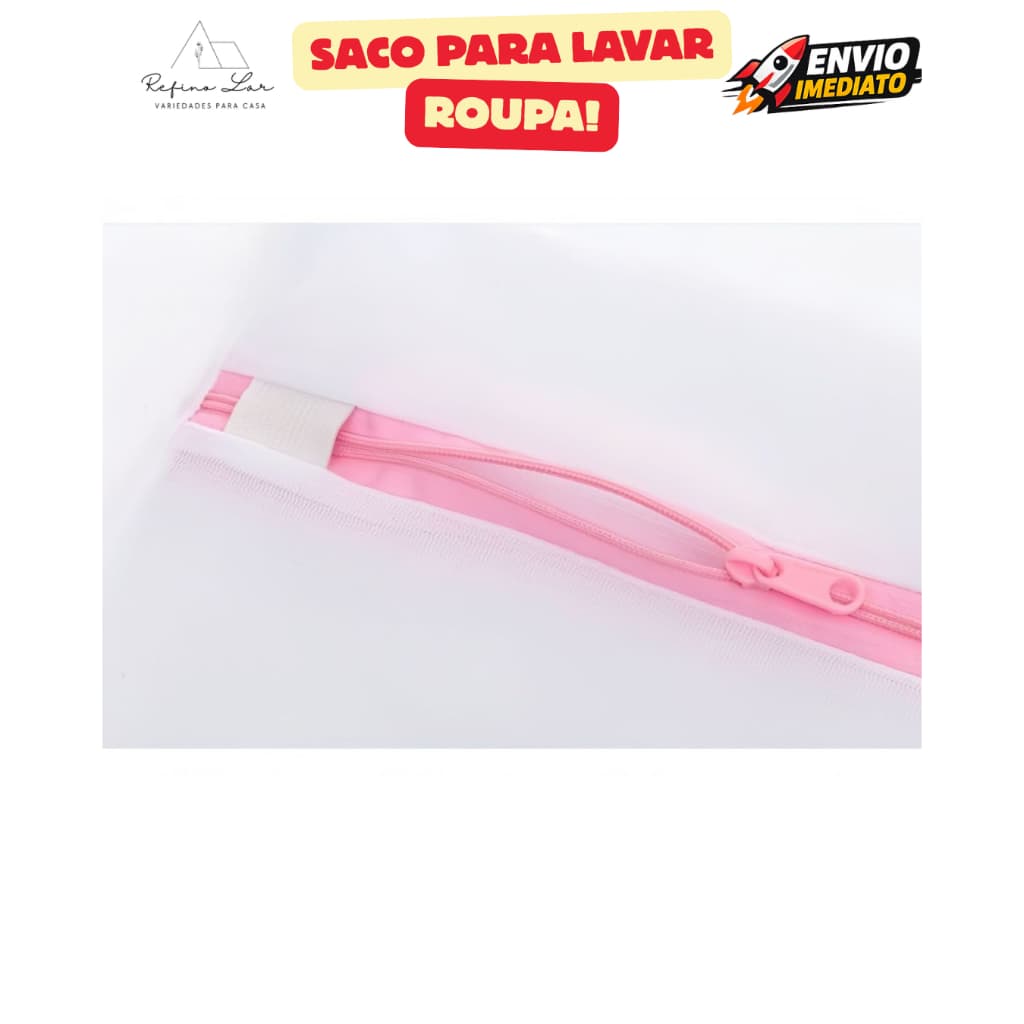 kit Sacos Grande para lavar roupas delicadas - Maquina de Lavar - Com ziper - Protege Roupas