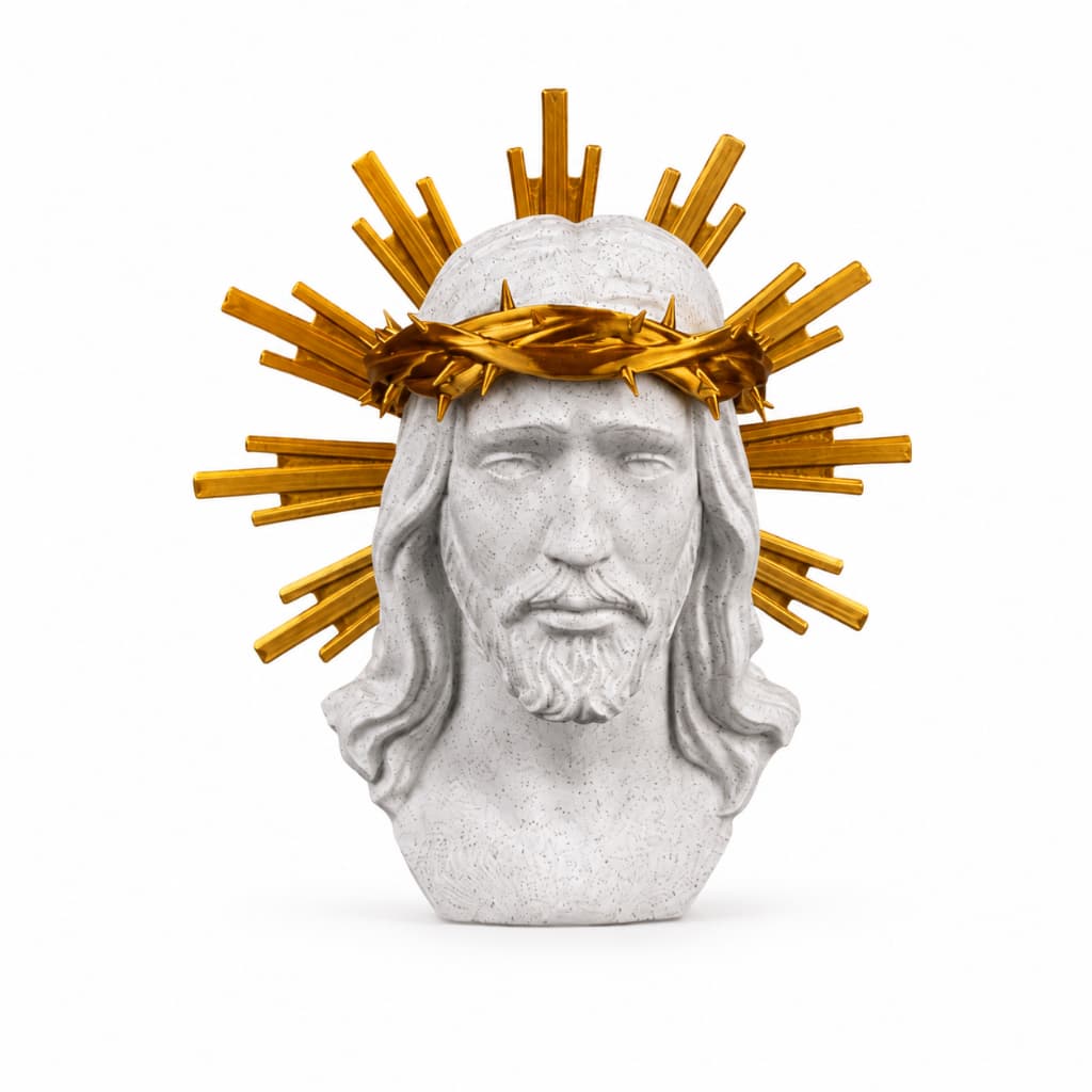 JESUS CRISTO BUSTO DECORATIVO– FÉ, ELEGÂNCIA E DEVOÇÃO