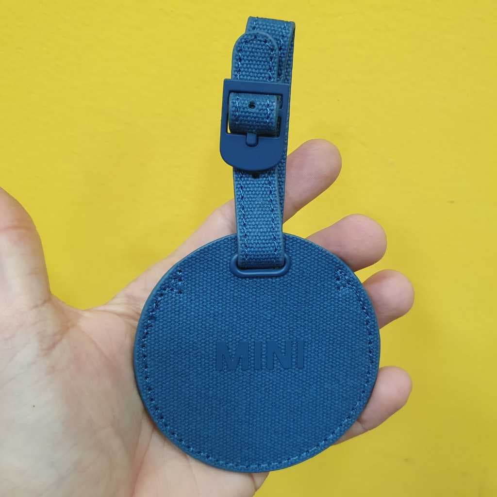 Tag Identificador De Mala P/ Preencher Seus Dados - Mini BMW - Azul - Redondo e Resistente