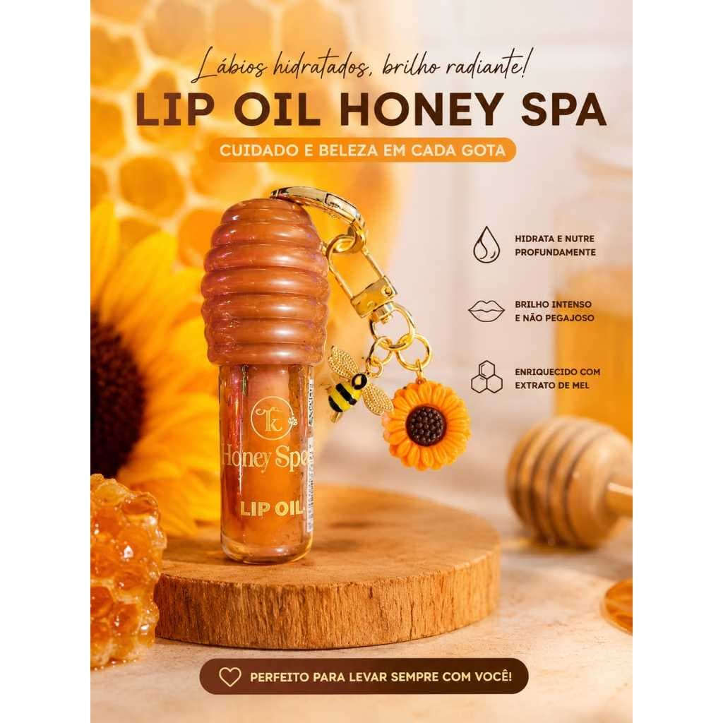 Honey Lip Oil Huda Royal - Hidratação Profunda e Redução de Linhas