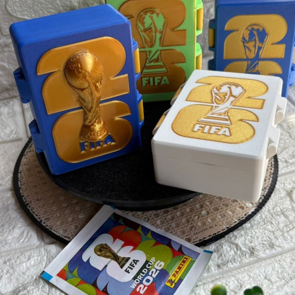 Caixa Porta Figurinhas álbum copa do mundo