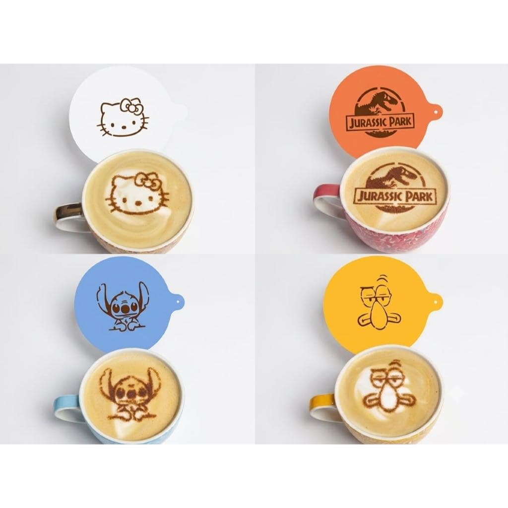 Kit com 4 Estêncil Arte Latte | Impressão 3D