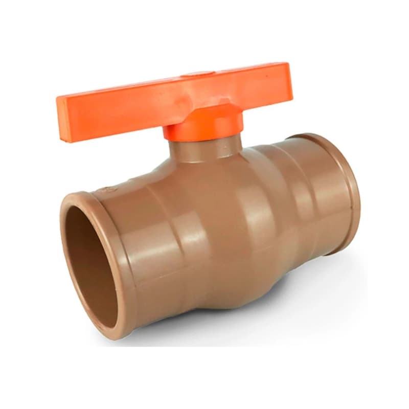 Registro De Esfera Soldável PVC 20/25/32/40/50mm Cor Marrom
