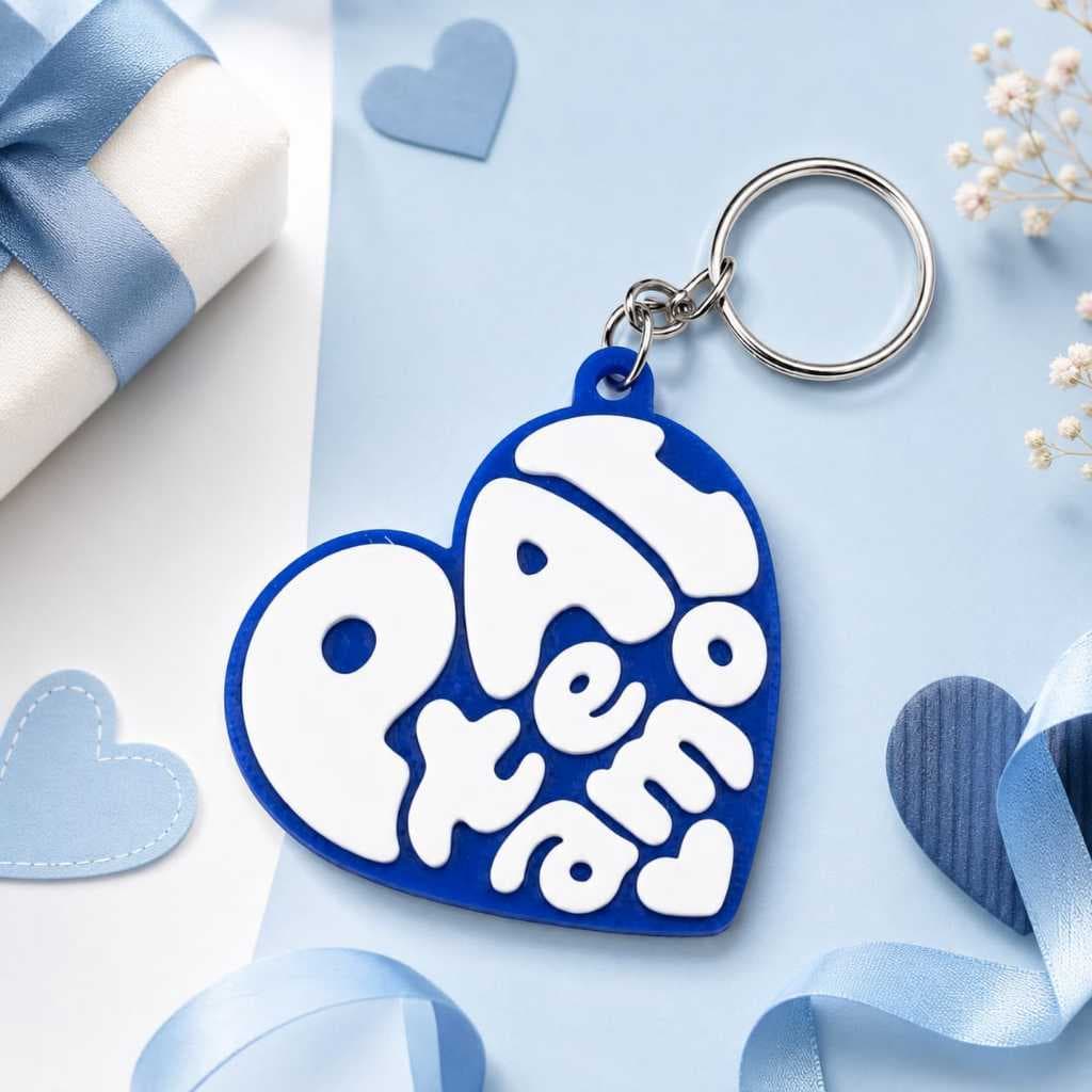 Chaveiro TE AMO PAI – Presente Dia dos Pais Lembrancinha Impressão 3D