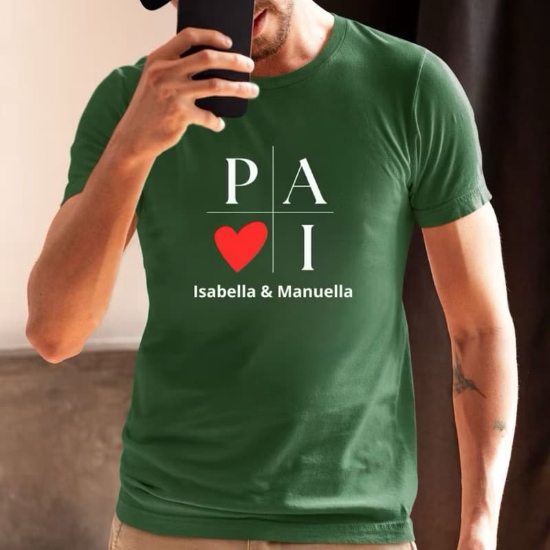 Camisa Premium Personalizada Com Nomes Dos Filhos Camiseta Avó Confortável 100% Algodão Elegante Presente Dia Dos Pais