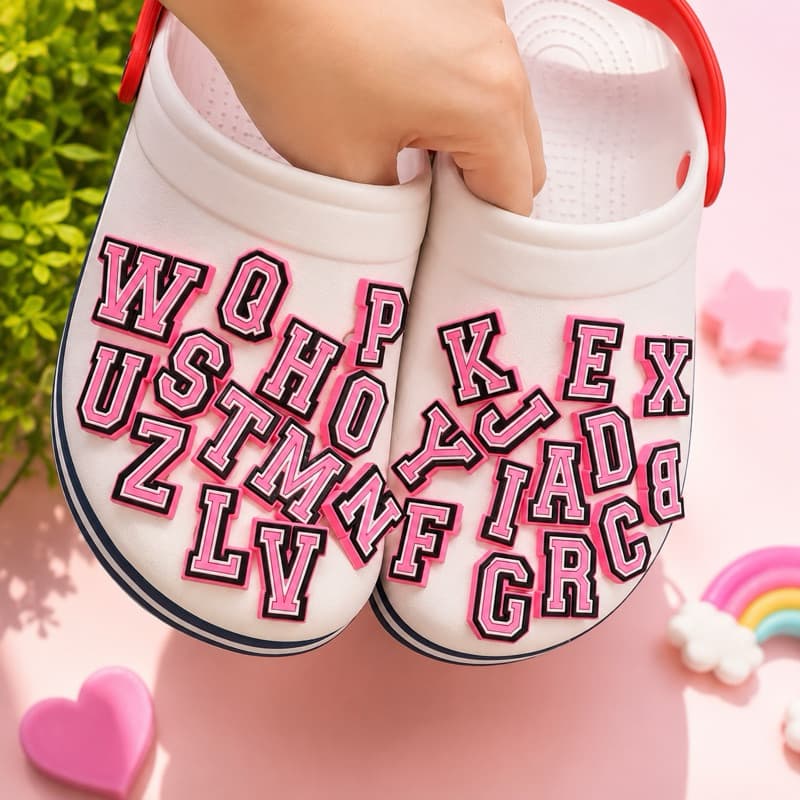 kit Pins Letras Rosa para Personalização | Pins do Alfabeto | Escolha as Letras