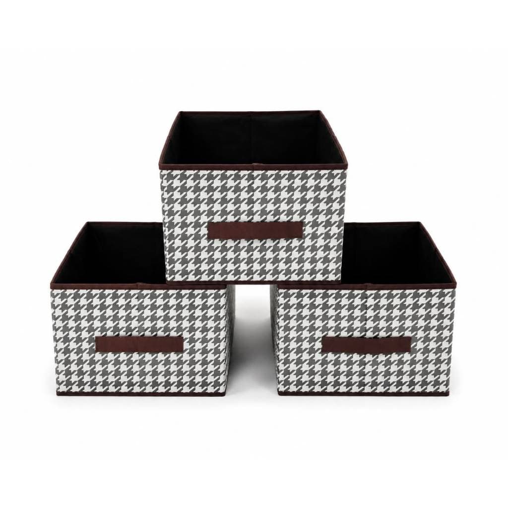 Kit 3 Caixas Organizadoras Dobráveis TNT 47X27X20 Organizador de Guarda-roupa Closet Roupa Brinquedos