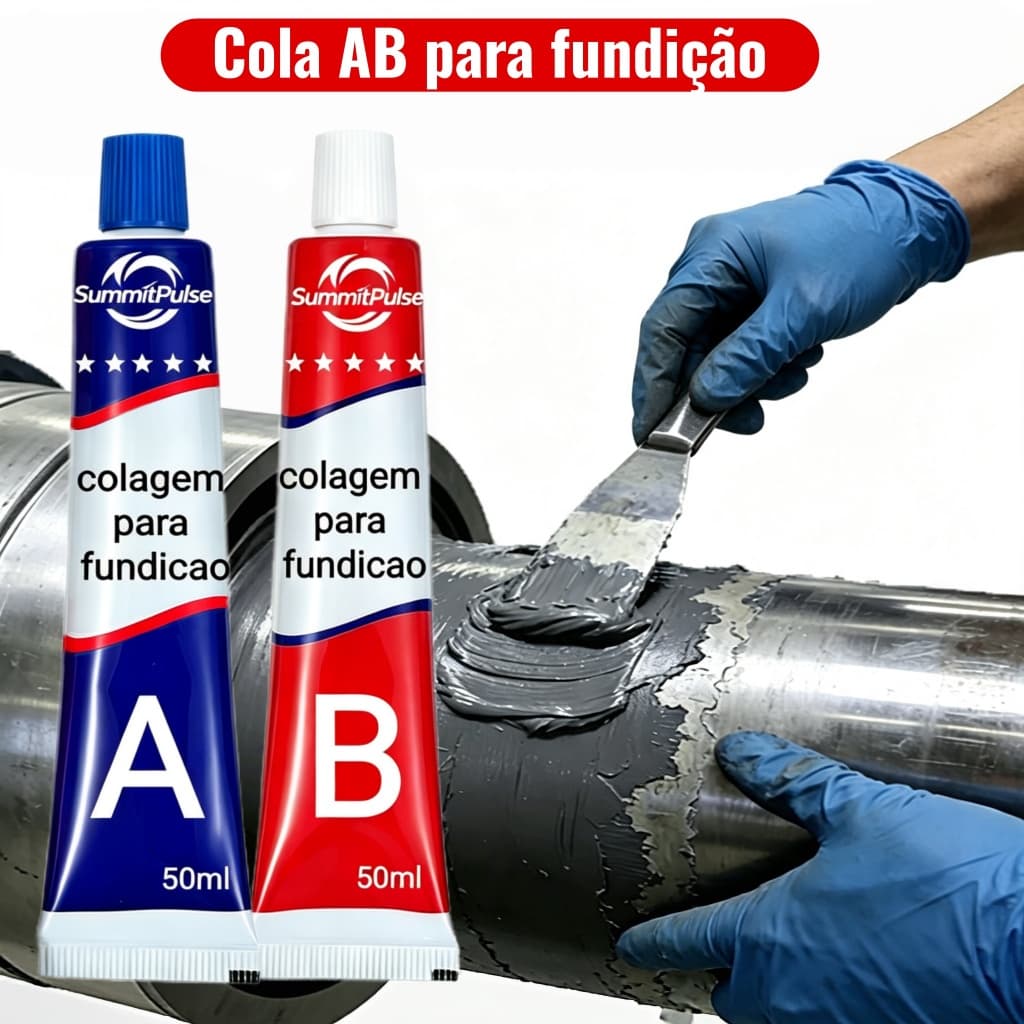 100g Colas De Fundição Forte Adesivo Agente De Reparo Industrial De Metal Ferro Fundido Faz reparos em aço, ferro e alum