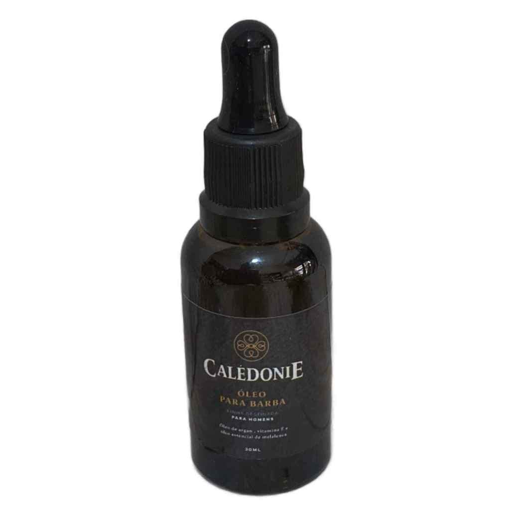 Óleo para Barba Calédonie 30ml | Argan, Vitamina E e Melaleuca para Hidratação e Brilho