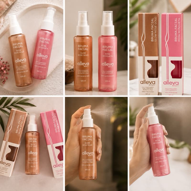 Bruma Facial Alleva Beauty – Glow Rose Gold / Rosa Mosqueta | 120 ml