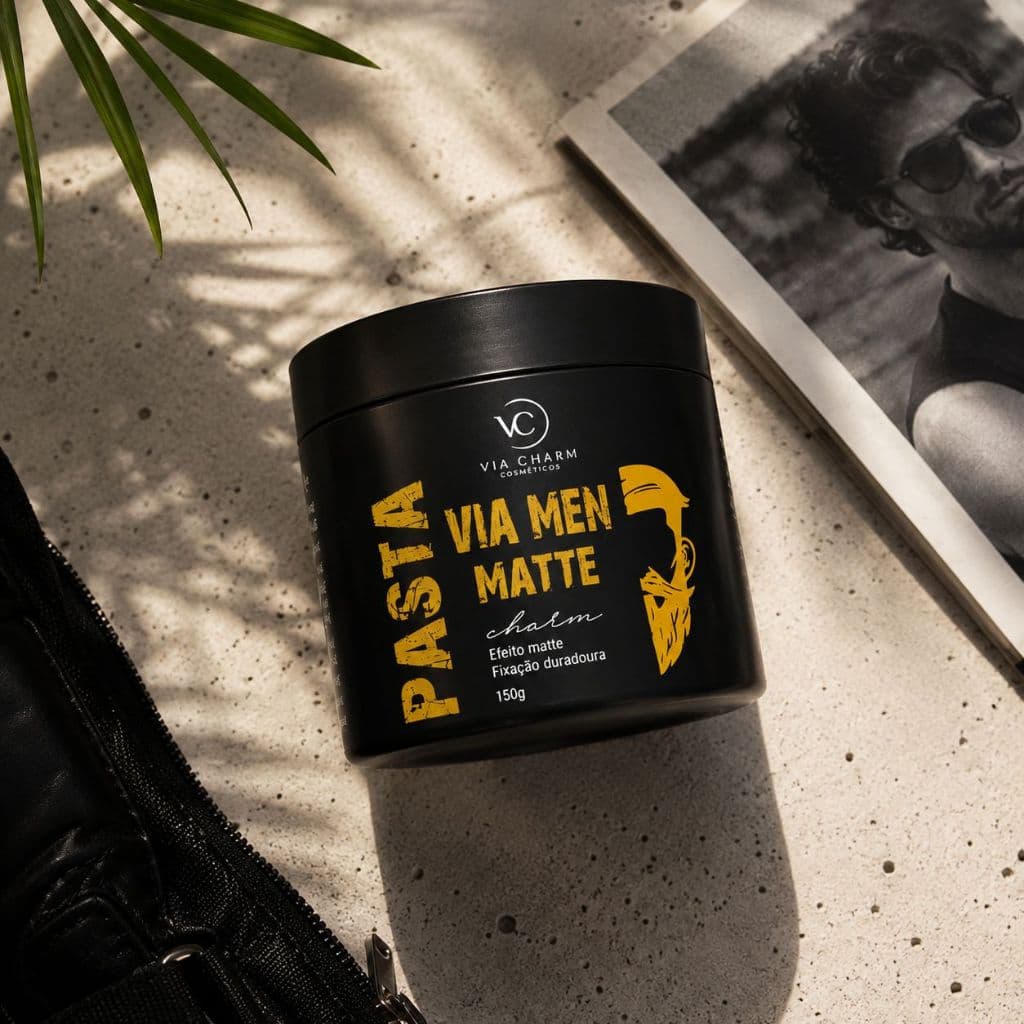 Pomada Matte Masculina Via Men 150g Efeito Natural
